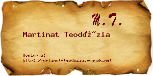 Martinat Teodózia névjegykártya